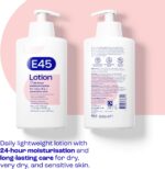 E45 Cream 500 g – E45 Cream for Dry, Irritated Skin  Moisturiser to Soothe Dry & Sensitive Skin – Dermatologically Tested Eczema Dermatitis Cream  Non-Greasy Body Face Hand Cream  Clinically Proven